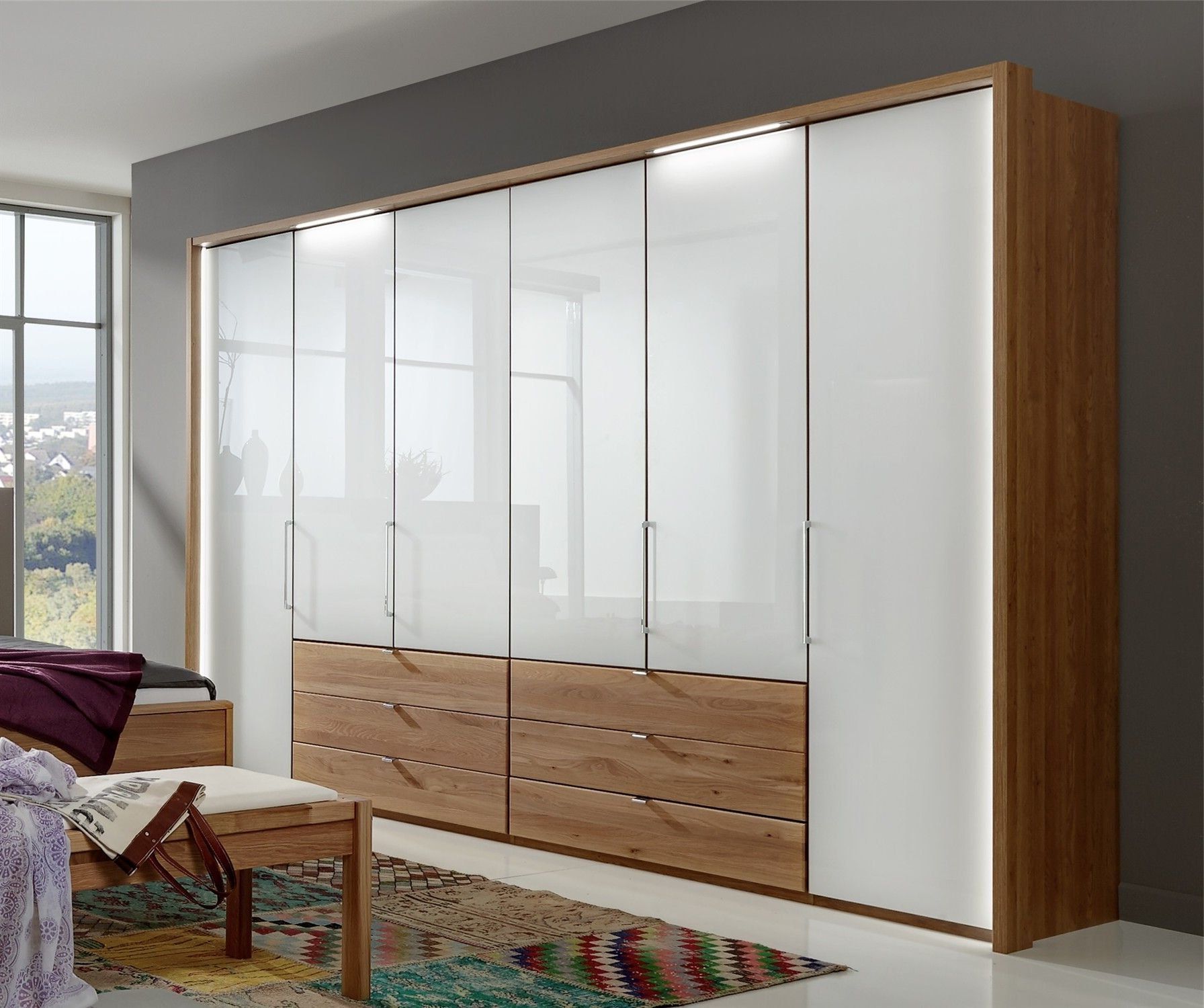 Savi Enterprises White Modern Wooden Glossy Bedroom Wardrobe, For Home Intended For Glossy Wardrobes (View 8 of 20)