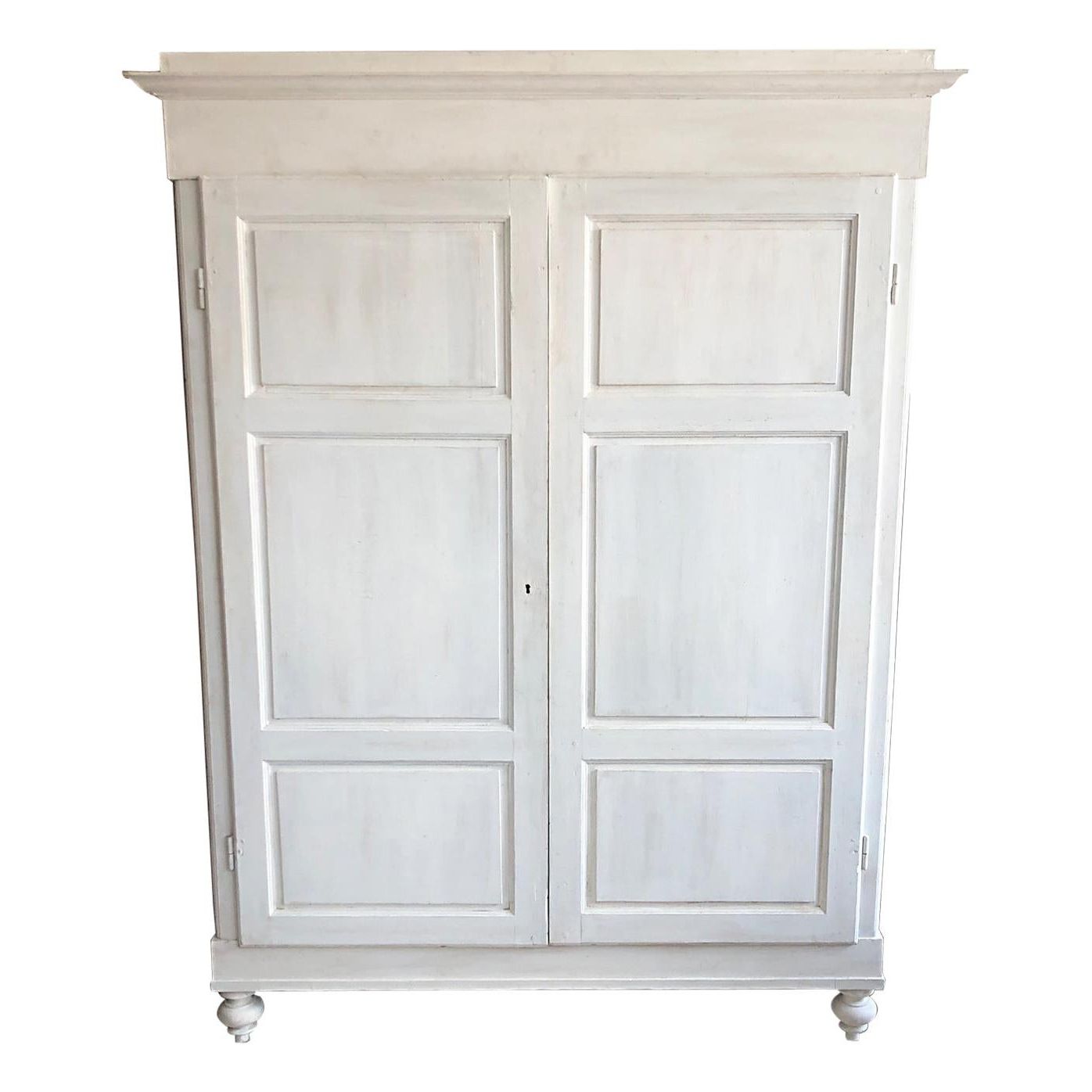 Shabby White Wardrobe, Original Italian Two Internal Drawers For Sale At  1stdibs Pertaining To White Shabby Chic Wardrobes (Gallery 7 of 20)