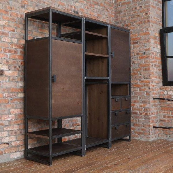 Shard Industrial Wardrobe Unit – Etsy For Industrial Style Wardrobes (View 6 of 20)