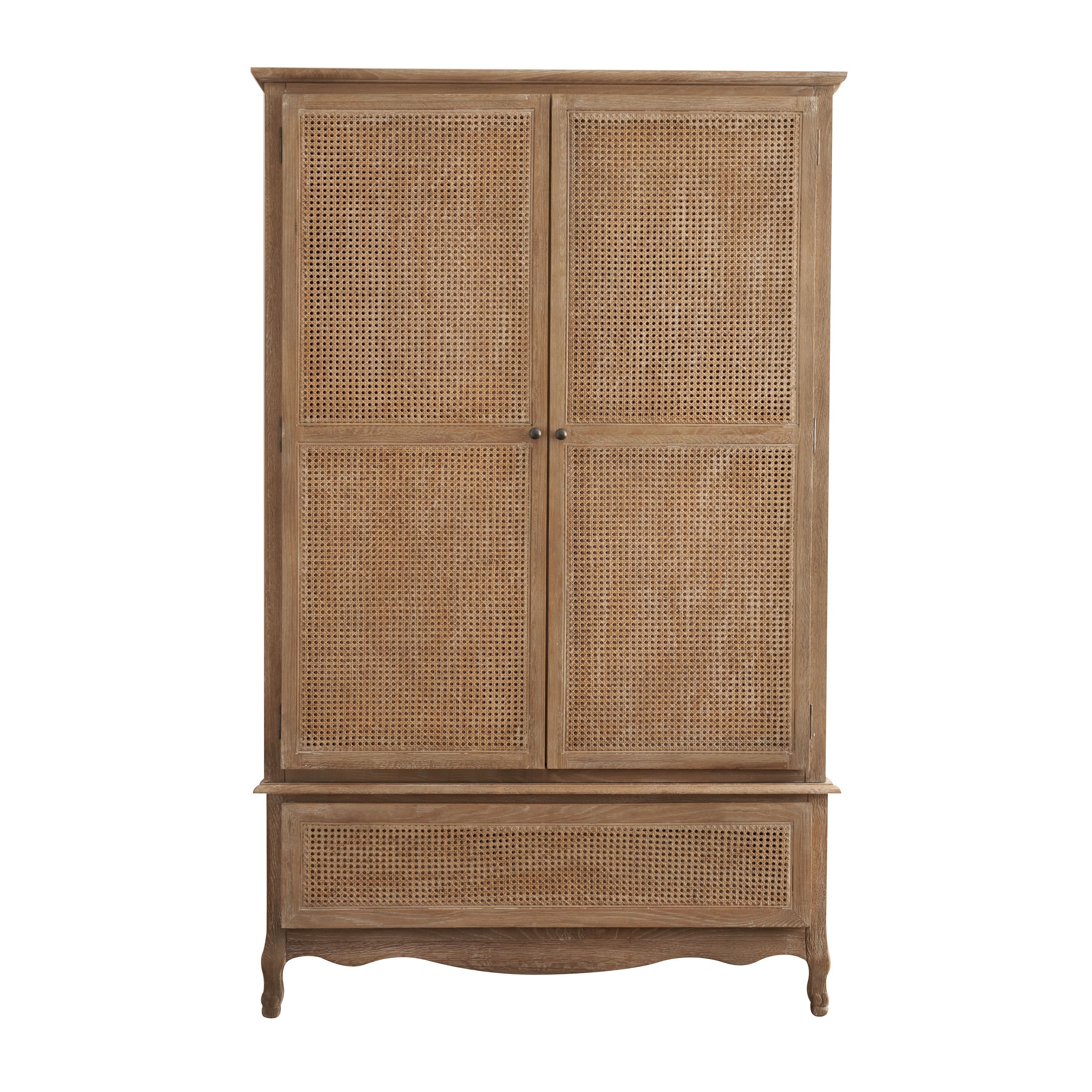Sienna Rattan Wardrobe | Feather & Black Intended For Wicker Armoire Wardrobes (Gallery 1 of 20)