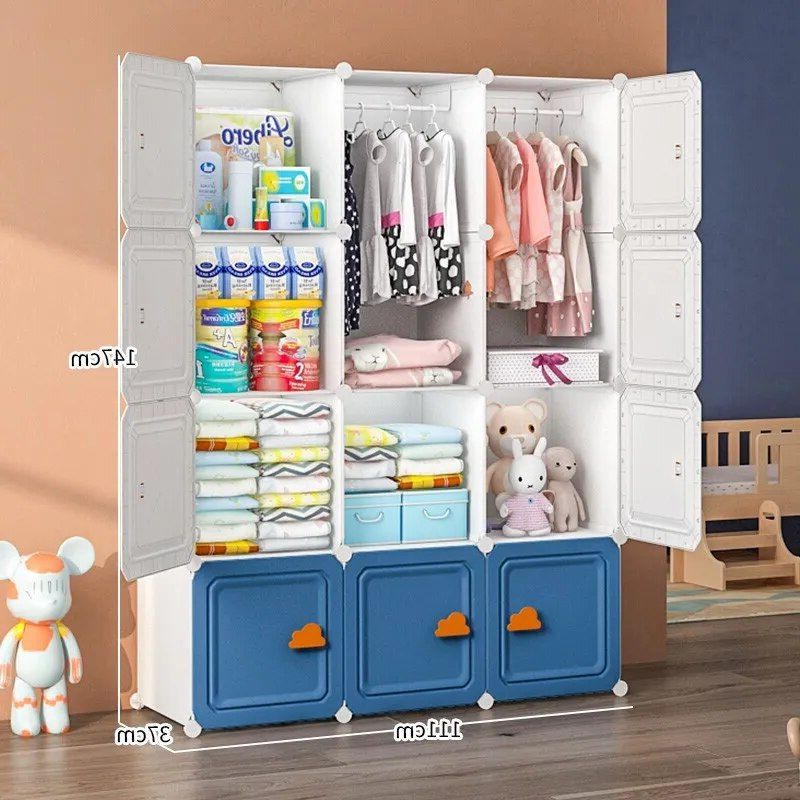 Simple Wardrobes Baby Clothes Storage Cabinet Folding Bedroom Closets  Plastic Wardrobes Armoire Organizer Armarios Furniture 5 – Aliexpress In Wardrobes For Baby Clothes (View 7 of 20)