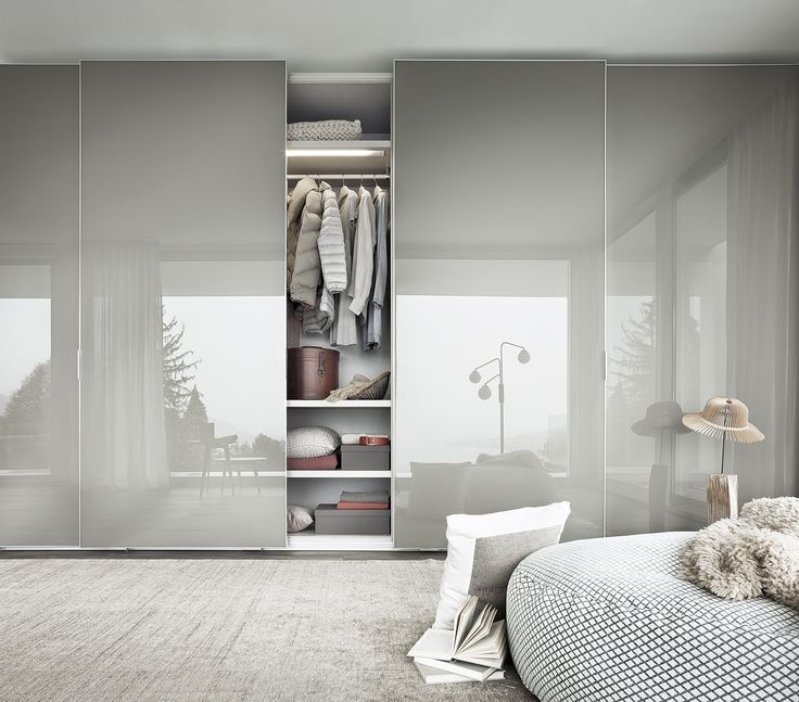 Sliding Door 'wardrobe' From Italian Design Brand Lema. High Gloss Finish,  Which Gives It A Moder… | Wardrobe Design Bedroom, Bedroom Interior,  Bedroom Closet Doors Regarding High Gloss Sliding Wardrobes (Gallery 2 of 20)