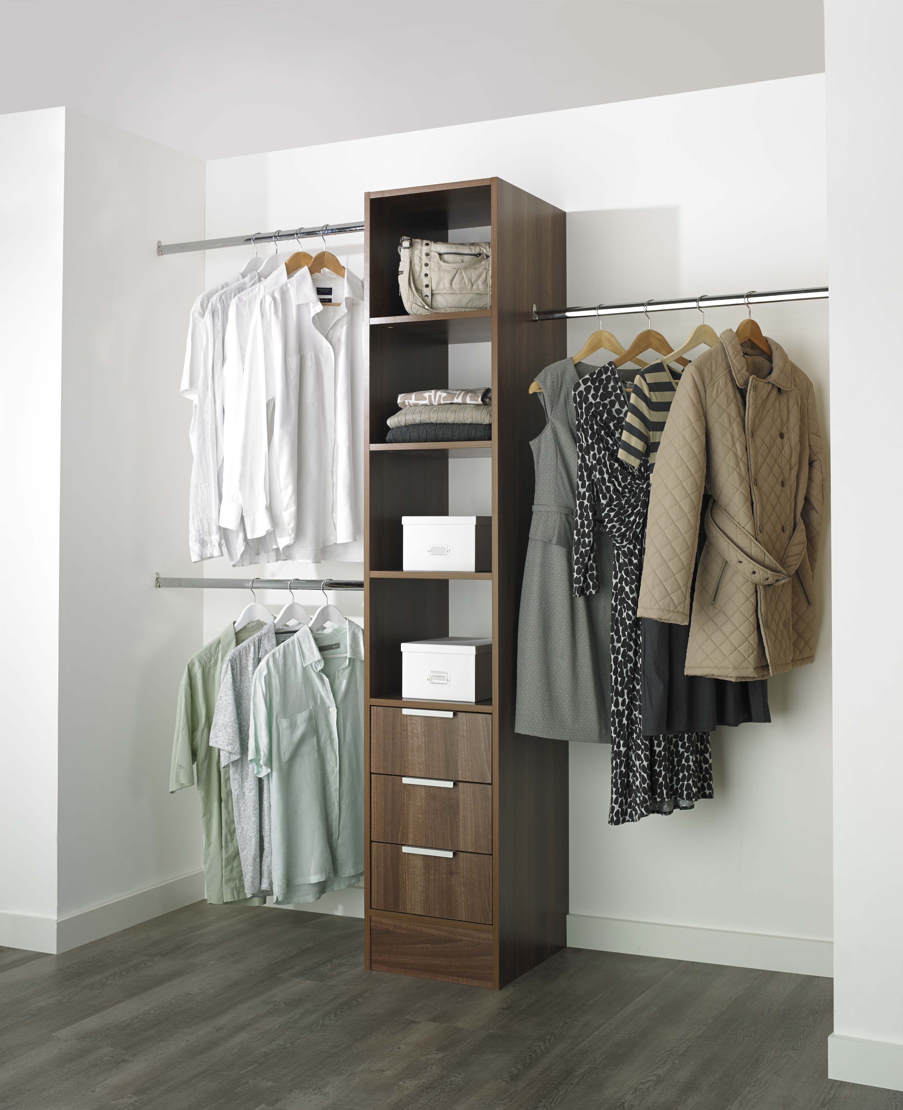 Sliding Wardrobe Interiors Kits | Economy, Designer & Premium Ranges | Intended For Wardrobes With 3 Shelving Towers (View 16 of 20)