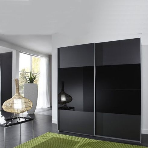 Sliding Wardrobe With Black Glass Panel Modern Home Bedroom Wardrobes –  China Bedroom Furniture, Home Furniture | Made In China With Black Glass Wardrobes (Gallery 8 of 20)