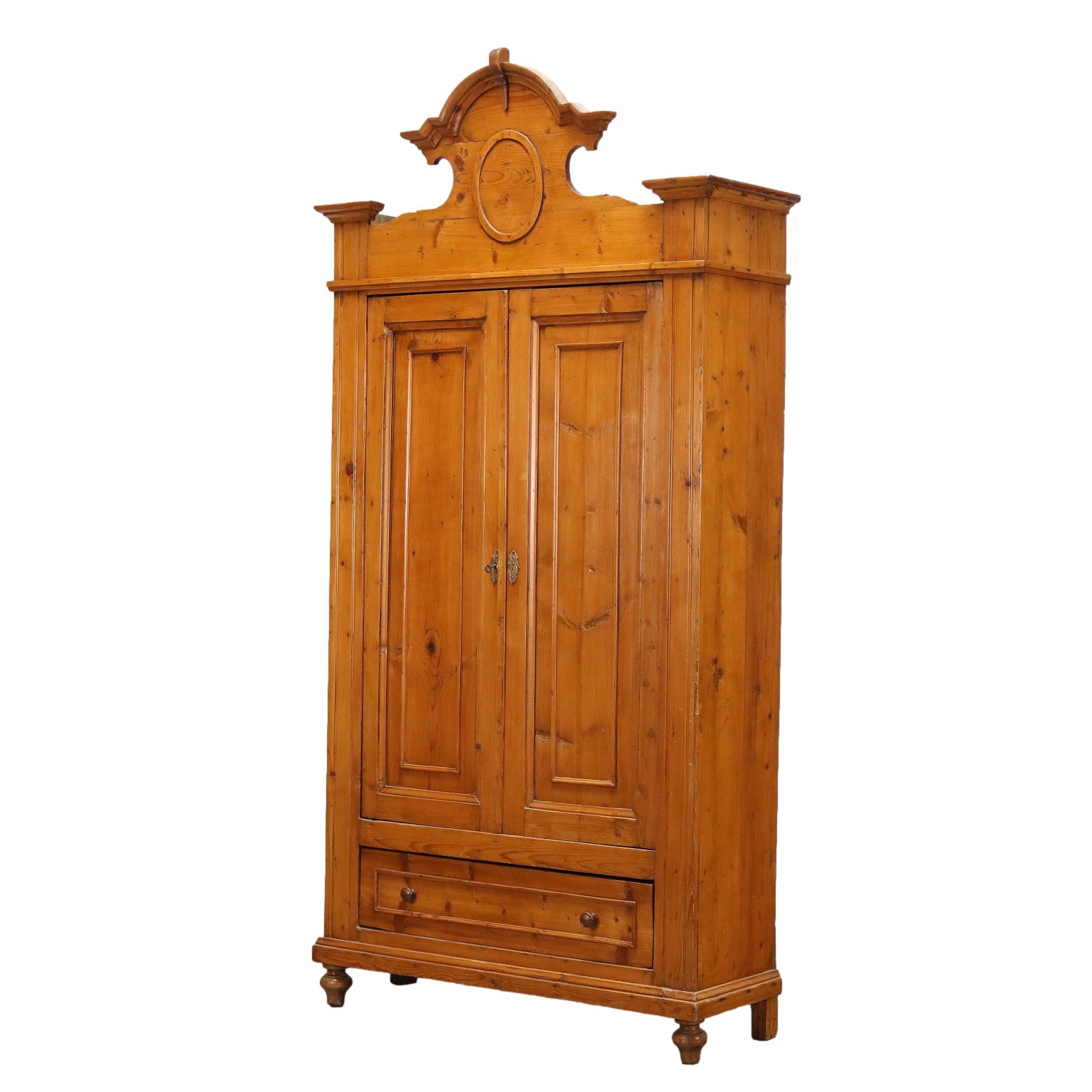 Small Ancient Wardrobe Umbertino '800 Silver Fir Medallion Decorated Within Small Wardrobes (View 14 of 20)
