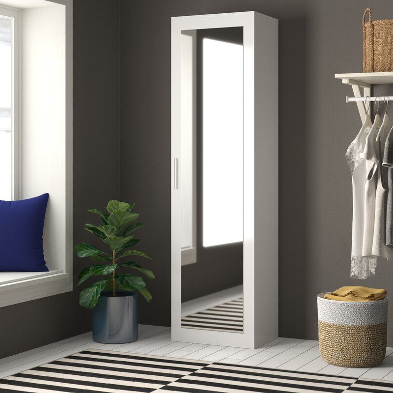 Smart – Single Door Wardrobe With Mirrored Front  Dream Decor – Pak  Tameer Pertaining To Single Door Mirrored Wardrobes (Gallery 7 of 20)