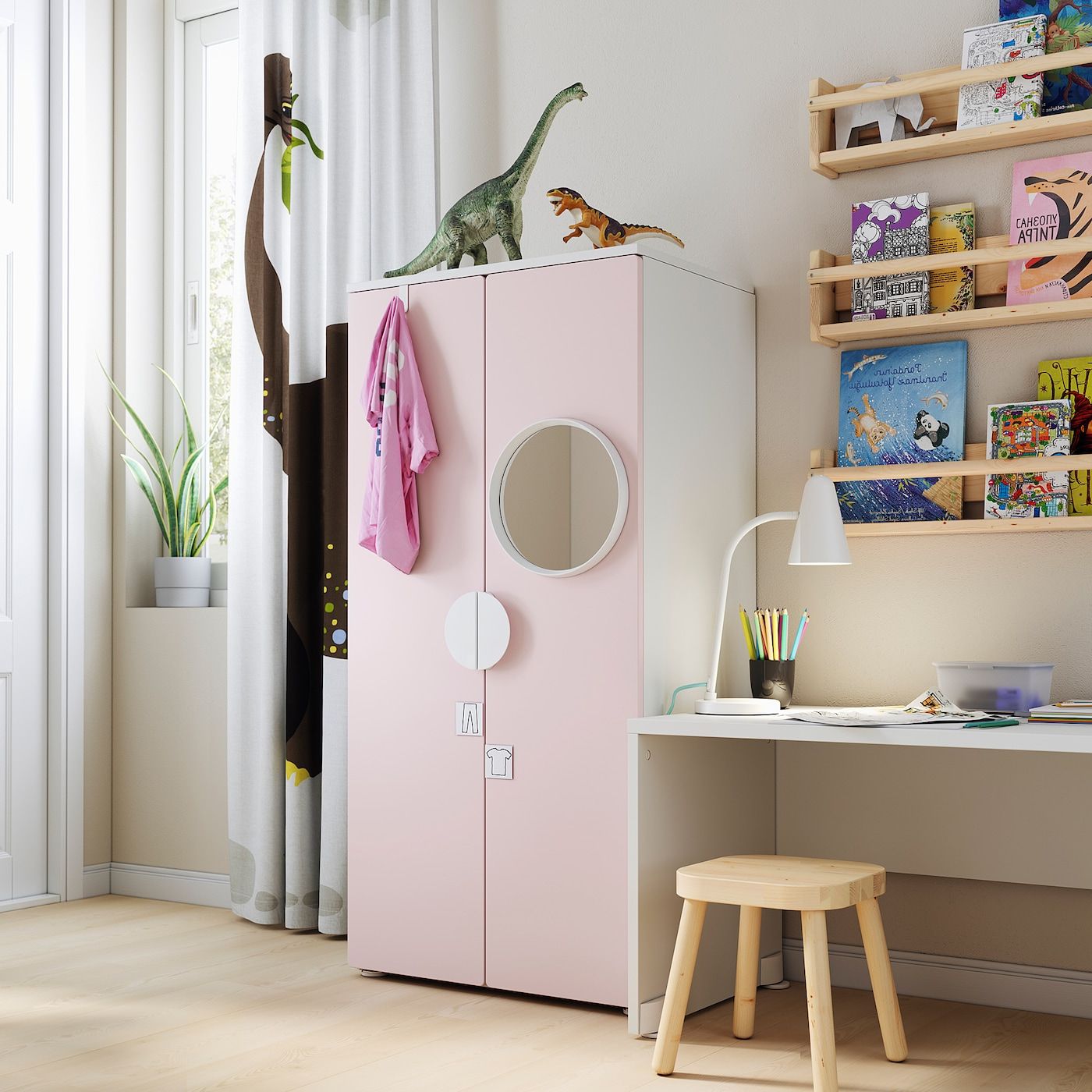 Småstad Wardrobe, White/pale Pink, 60x42x123 Cm – Ikea Throughout Childrens Pink Wardrobes (View 4 of 20)
