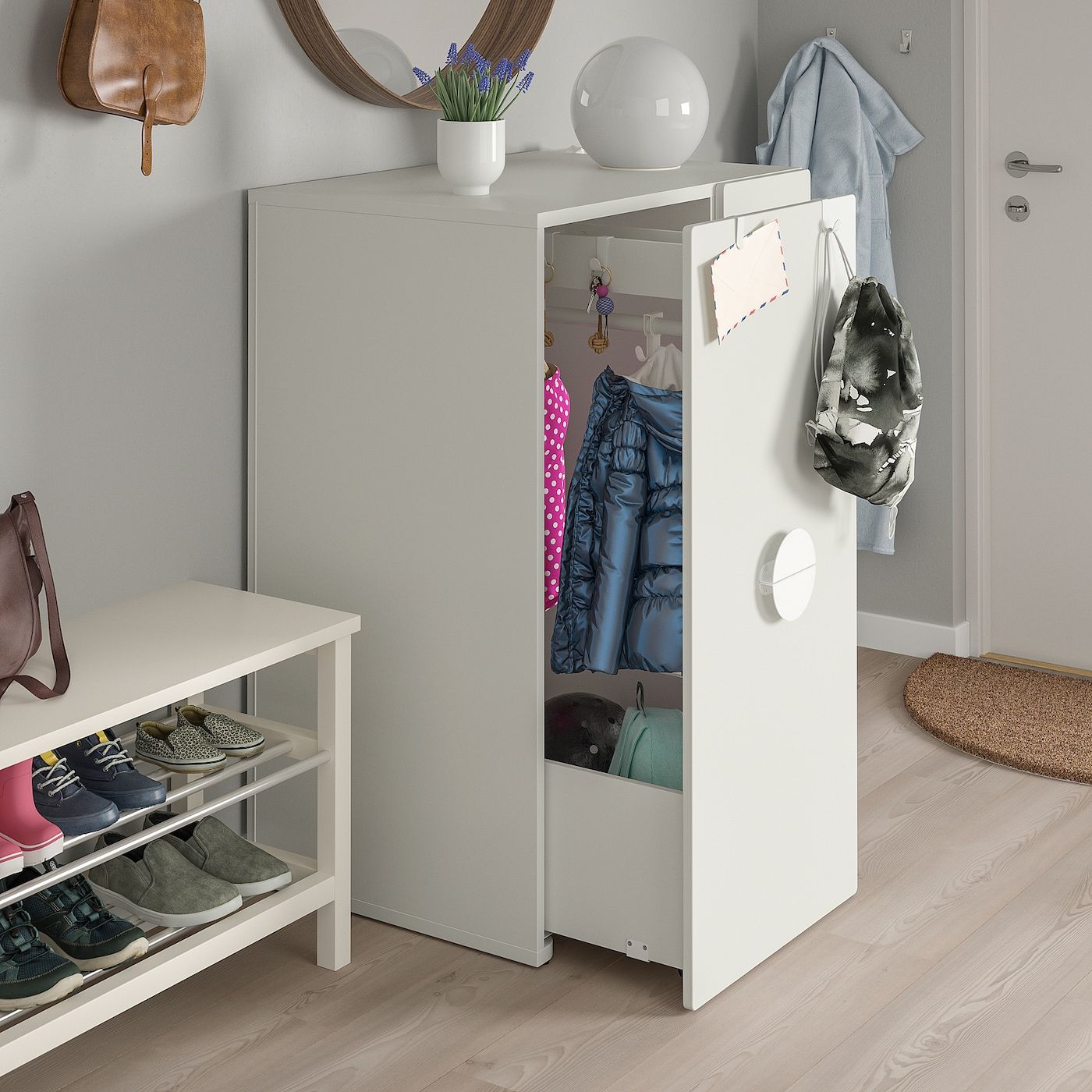 Småstad Wardrobe With Pull Out Unit, White, 31 ½x22 ½x42 ½" – Ikea With Regard To Childrens Wardrobes With Drawers And Shelves (View 6 of 20)