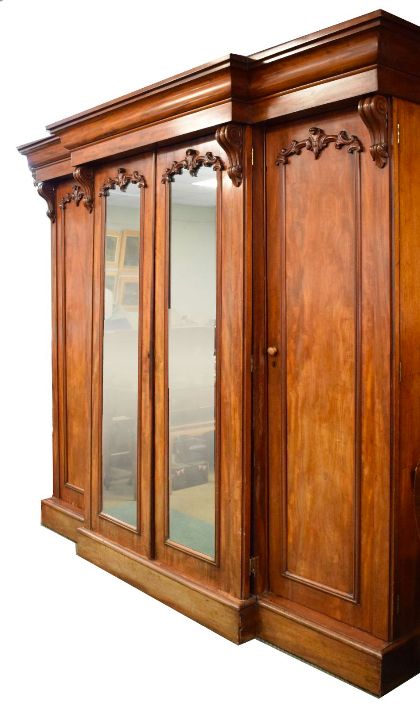 Sold Four Door Victorian Mahogany Wardrobe – Country Homes Antiques Inside Mahogany Wardrobes (View 12 of 20)