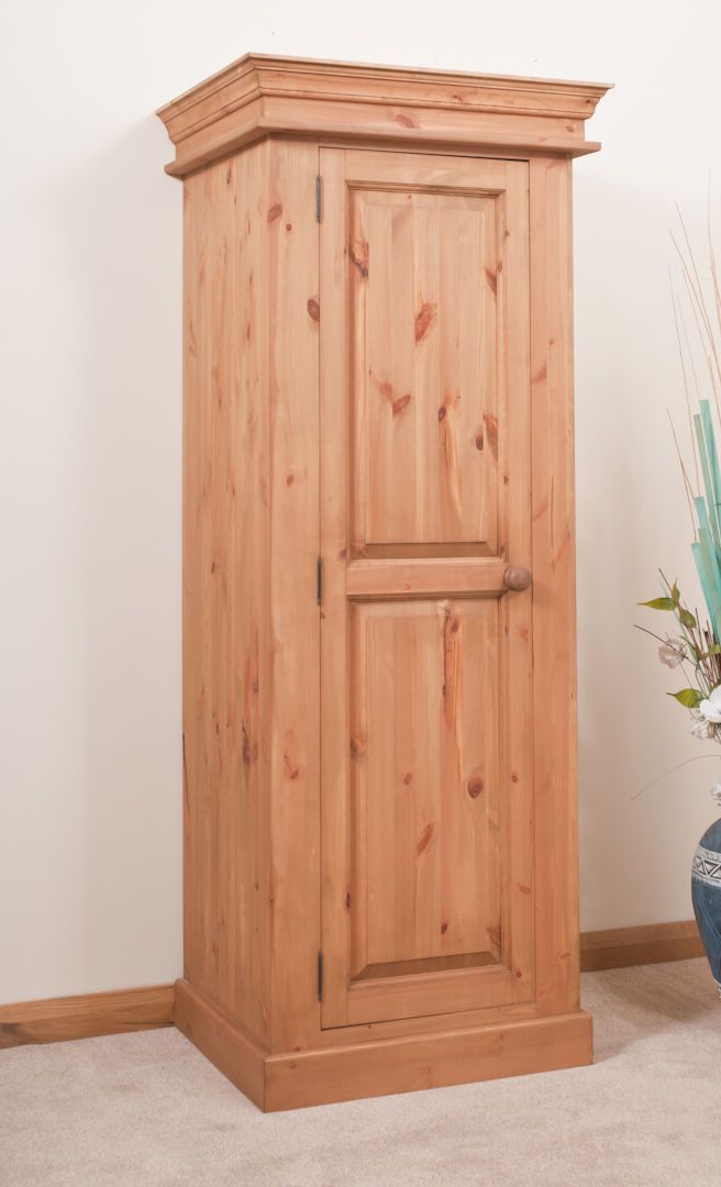 Solid Pine Wardrobe | Single 1 Door | Handmade | Dovetailed | Waxed | Ebay In Single Door Pine Wardrobes (Gallery 1 of 20)