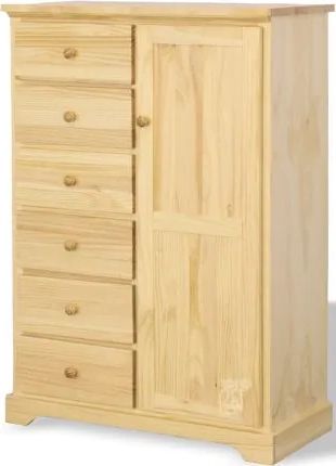 Solid Pine Wood Polo 6 Drawer Man's Chest In Natural Finish||mako||hoot  Judkins Furniture Regarding Natural Pine Wardrobes (View 18 of 20)
