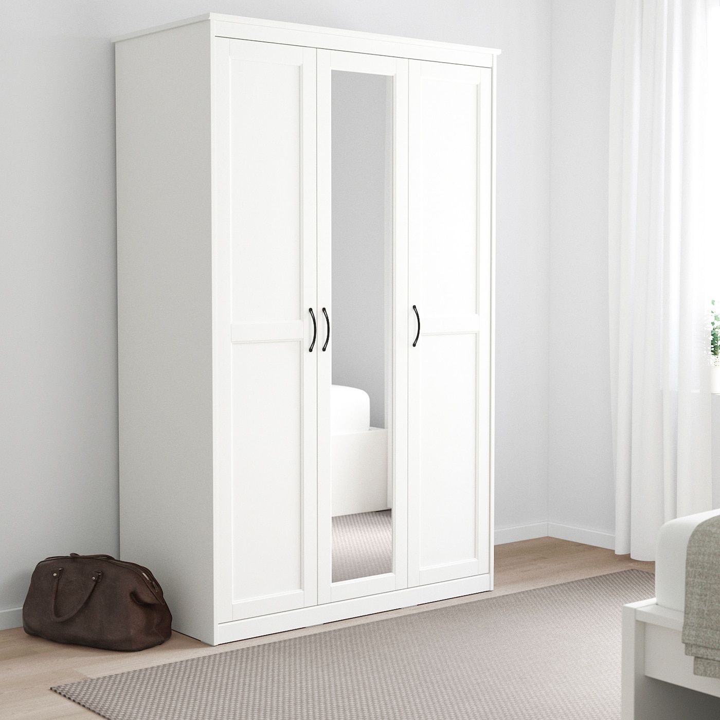 Songesand White, Wardrobe, 120x60x191 Cm – Ikea With Regard To White Cheap Wardrobes (View 3 of 20)