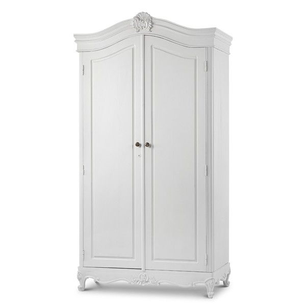 Sophia French Plain Armoire With Two Doors | French Bedroom Furniture | French  Wardrobes | White French Armoire In White French Style Wardrobes (View 8 of 20)