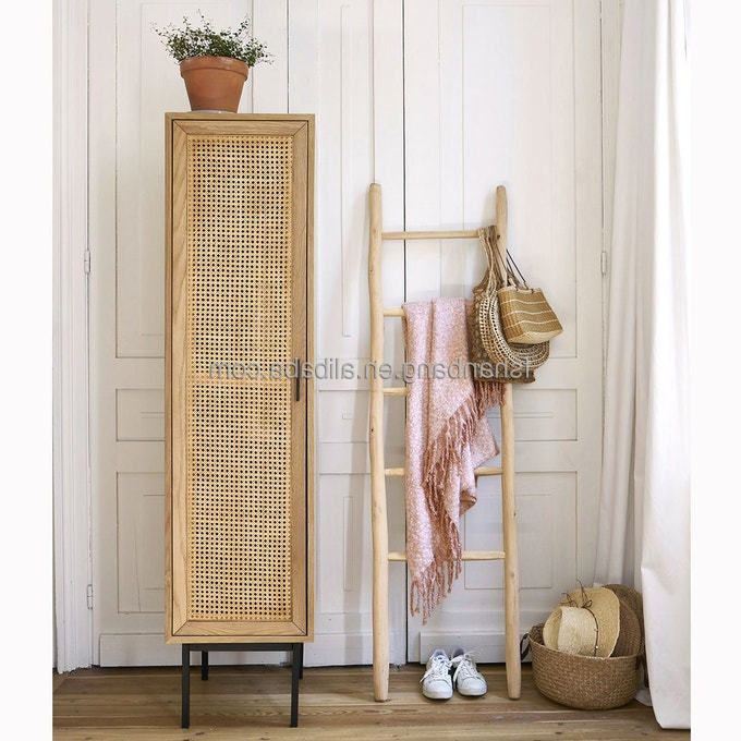 Source Modern Bedroom Furniture Natural Wooden Rattan Single Door Wardrobe  On M (View 17 of 20)