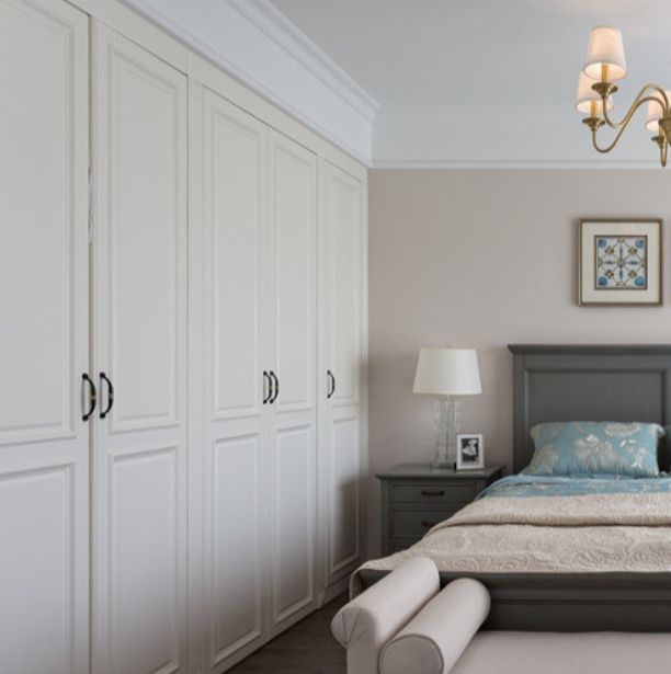 Source Solid Wood Shaker Doors White Painted One Wall Customized Cabinet  Bedroom Wardrobe Design On M (View 8 of 20)