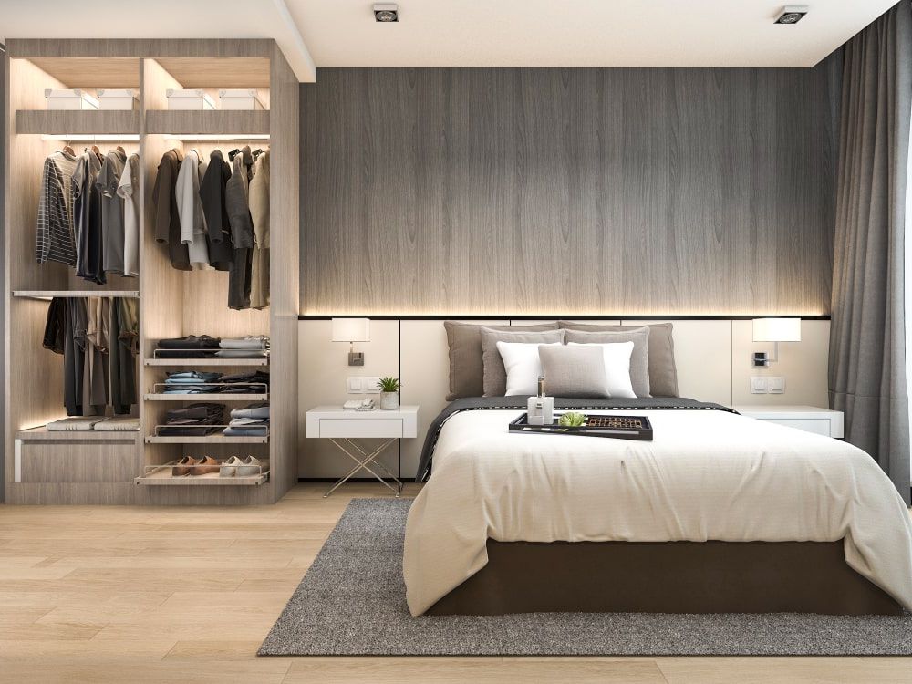 Space Saving Secrets To Design A Modern Bedroom Wardrobe – Throughout Bed And Wardrobes Combination (View 14 of 20)