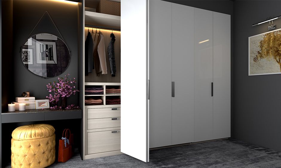 Space Saving Wardrobe Ideas For Small Rooms | Designcafe Regarding Space Saving Wardrobes (View 7 of 20)