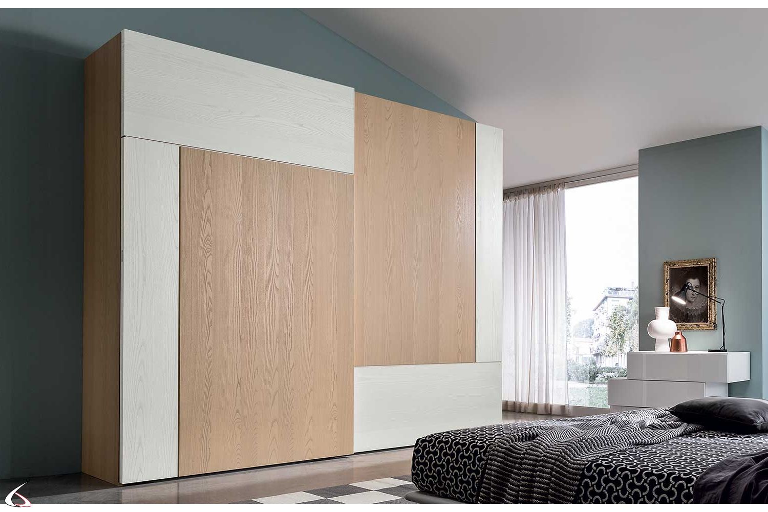 Spacious Wardrobe With Two Lucas Sliding Doors | Toparredi Pertaining To Bed And Wardrobes Combination (Gallery 20 of 20)