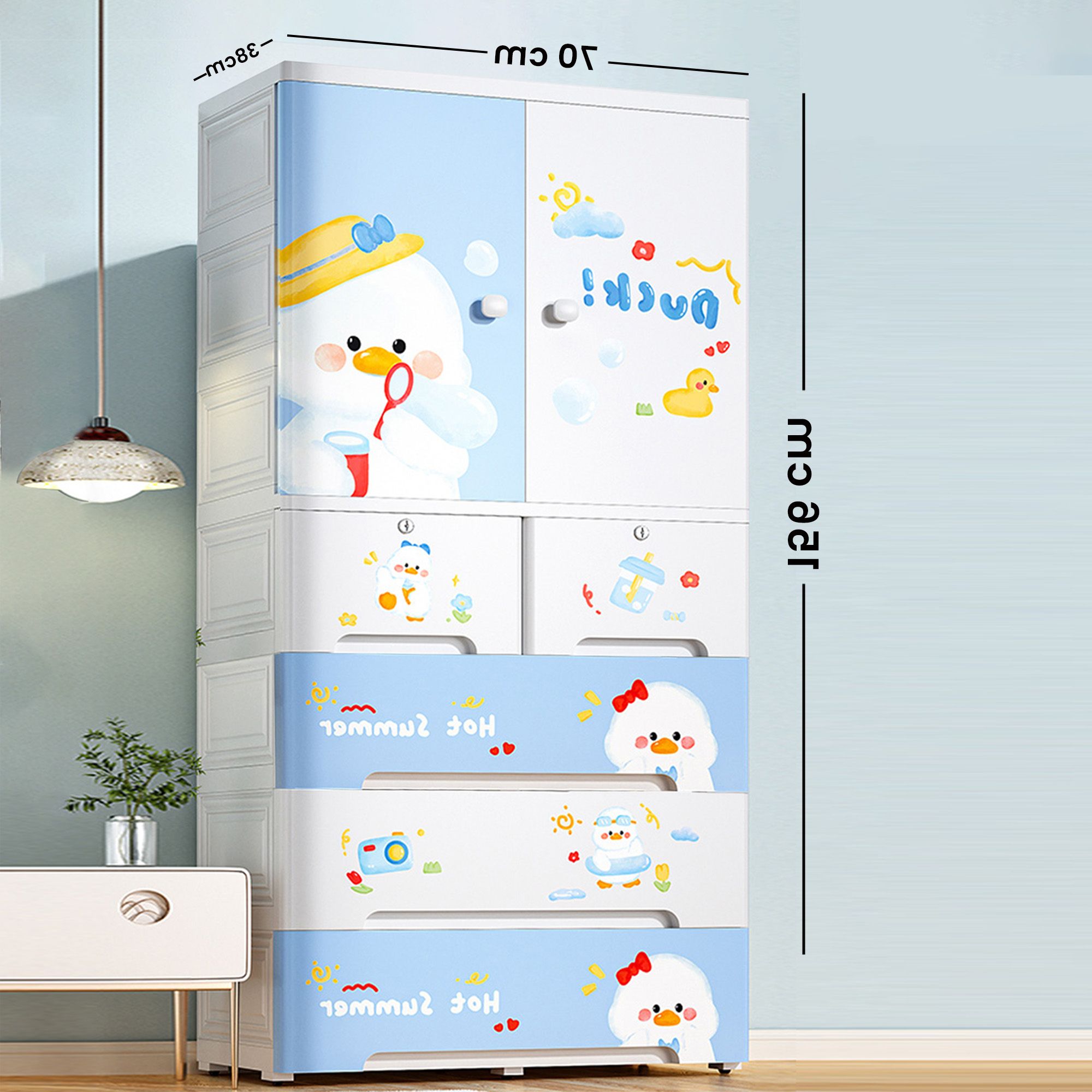 Staranddaisy Kids Wardrobe / Storage Cabinet / Portable Almirah With  Drawers & Convertible Design – Bubble Duck (h 156cm X W 70cm X D 38cm |  7025 E) – Staranddaisy Inside Cheap Baby Wardrobes (View 12 of 20)