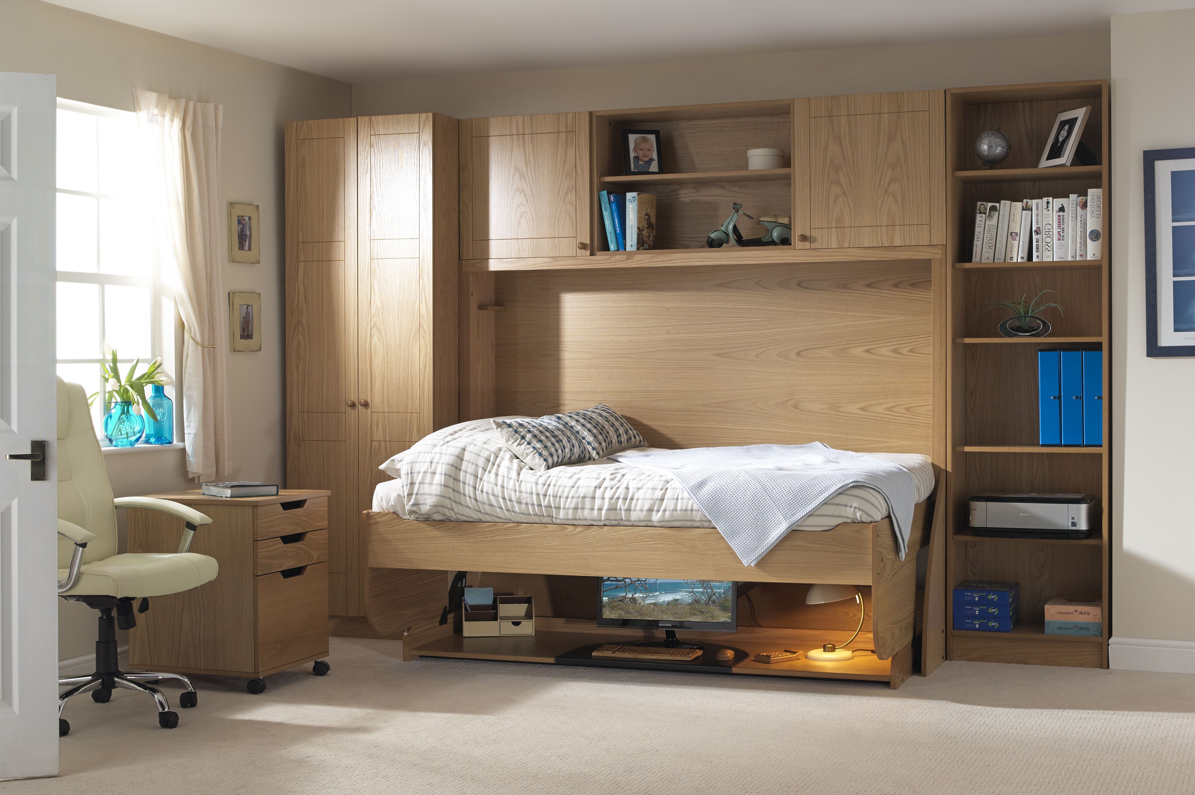 Study Bedroom Furniture | Murphy Desk Bed Mid Sleeper Wardrobes & Bookcases  | Studybed Inside Wardrobes Beds (View 5 of 20)
