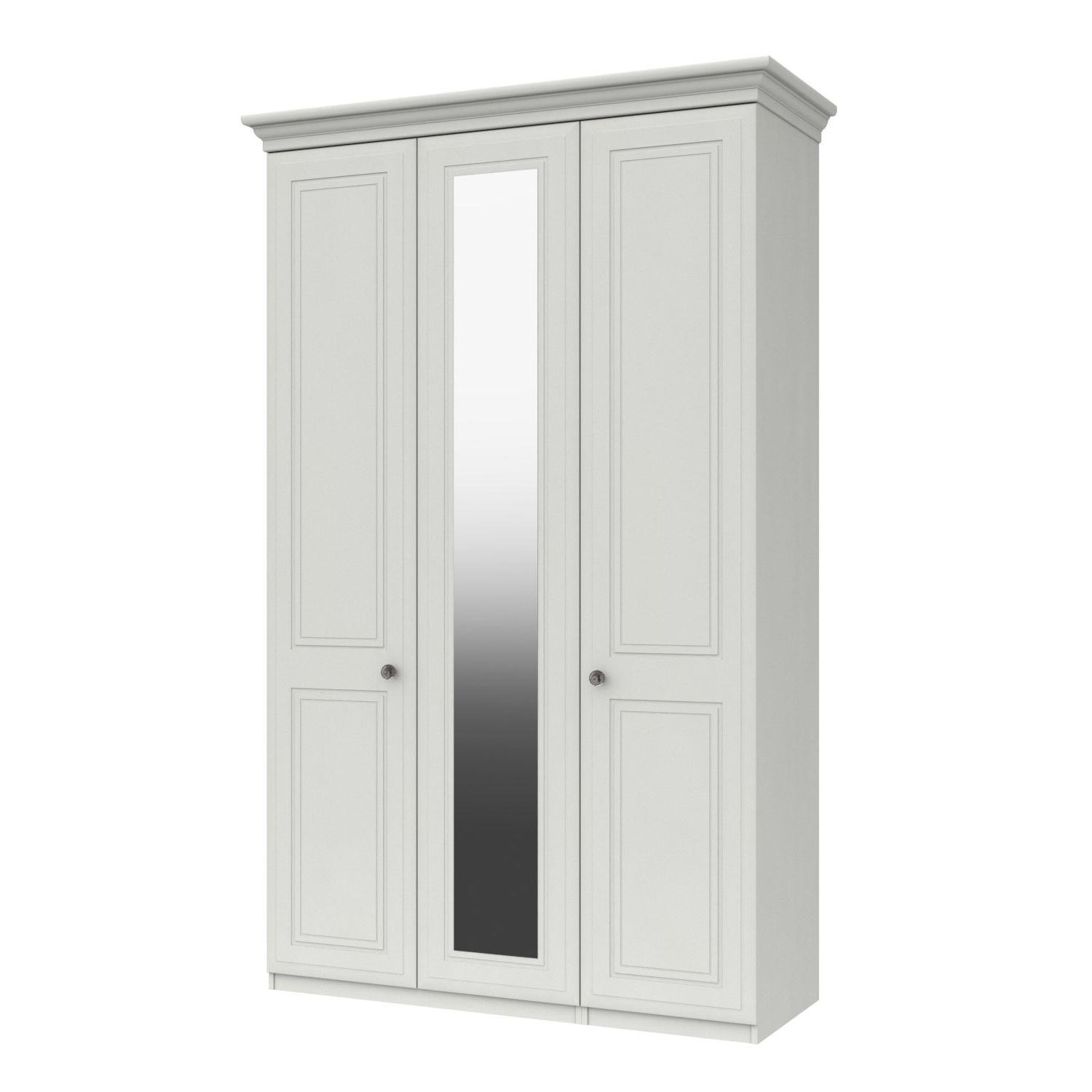 Tall 3 Door Wardrobe With Mirror – Tr Hayes Furniture Bath Pertaining To White 3 Door Mirrored Wardrobes (View 11 of 20)