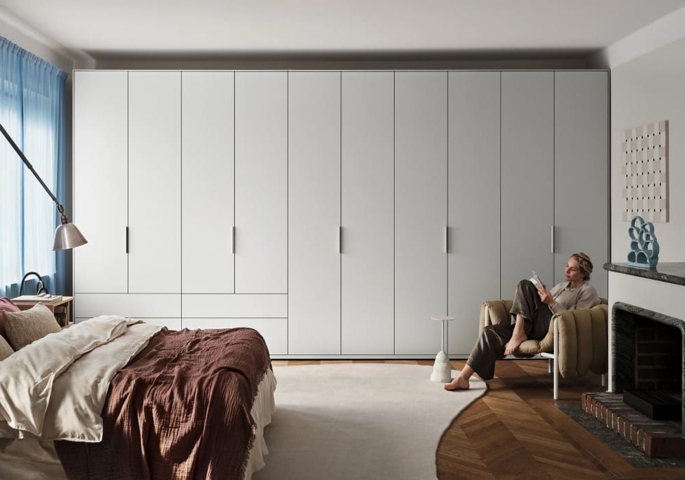 Tall Slim White 3 Door Wardrobe With Internal And External Drawers And Rail  – 150x237x63cm In White 3 Door Wardrobes With Drawers (Gallery 7 of 20)