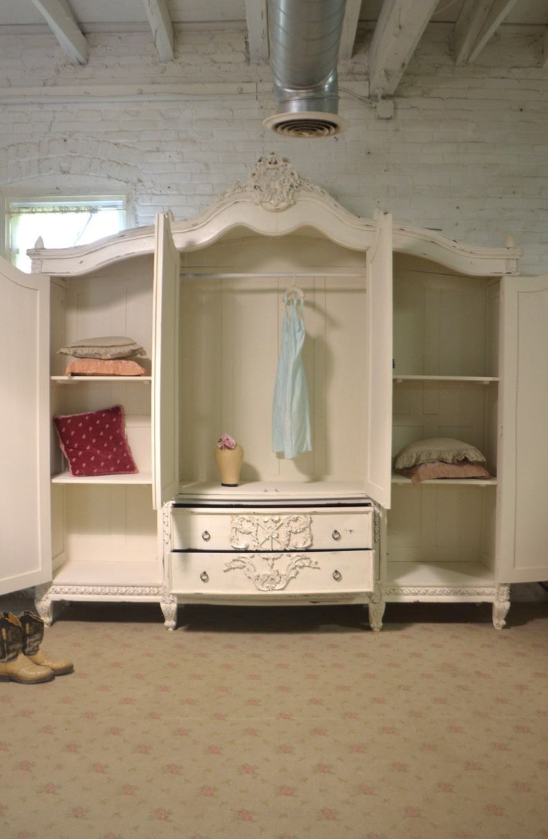 The Painted Cottage | Shop Inside White French Armoire Wardrobes (View 13 of 20)