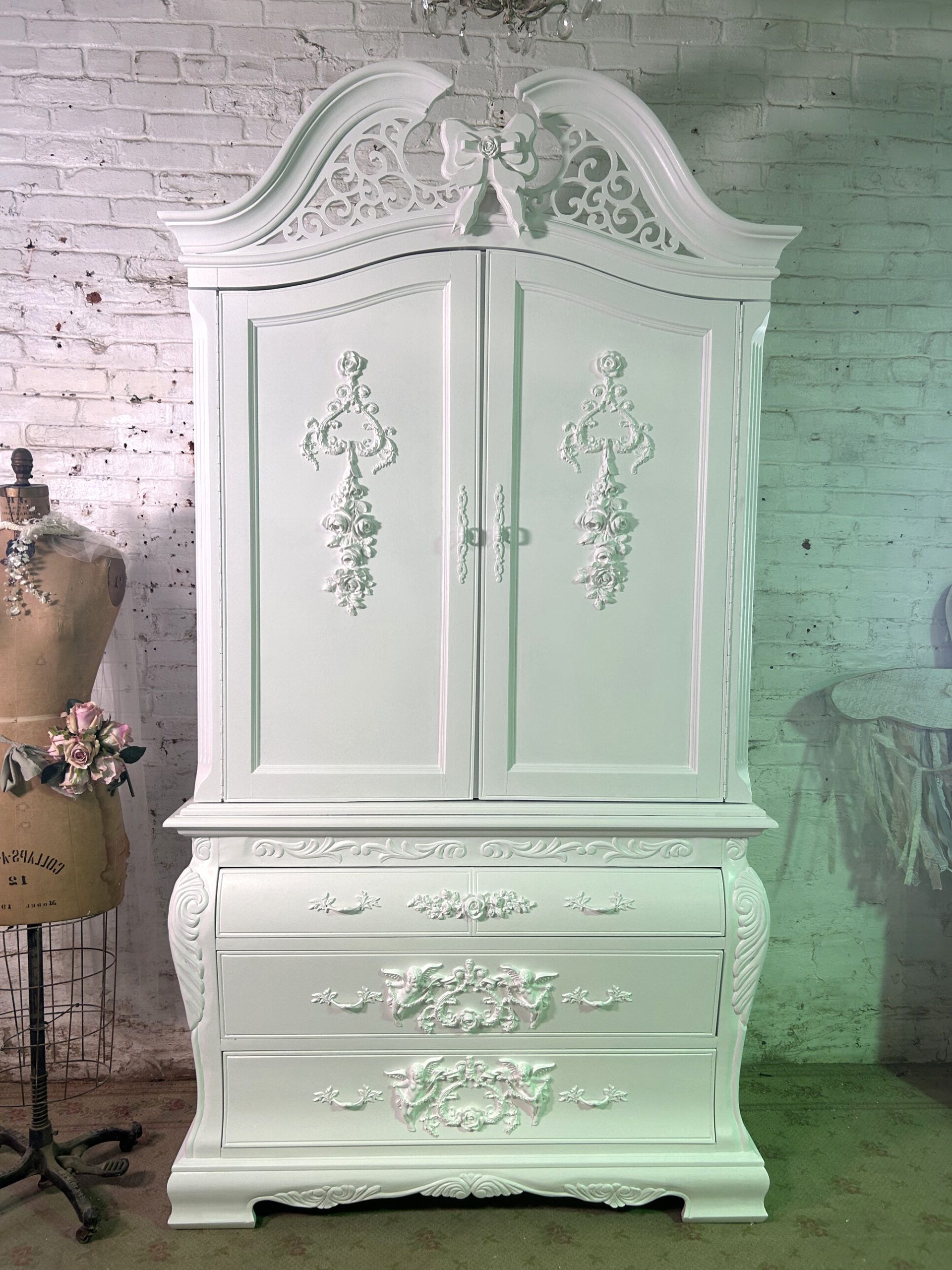 The Painted Cottage | Shop Intended For White French Armoire Wardrobes (Gallery 3 of 20)