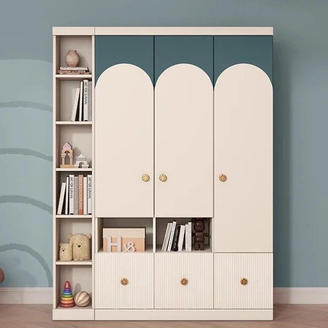 Three Door Children's Wardrobe Modern Minimalist Home Bedroom Combination  Furniture For Girl And Boy Kids Cabinet For Clothes – Aliexpress Within Childrens Wardrobes With Drawers And Shelves (Gallery 18 of 20)