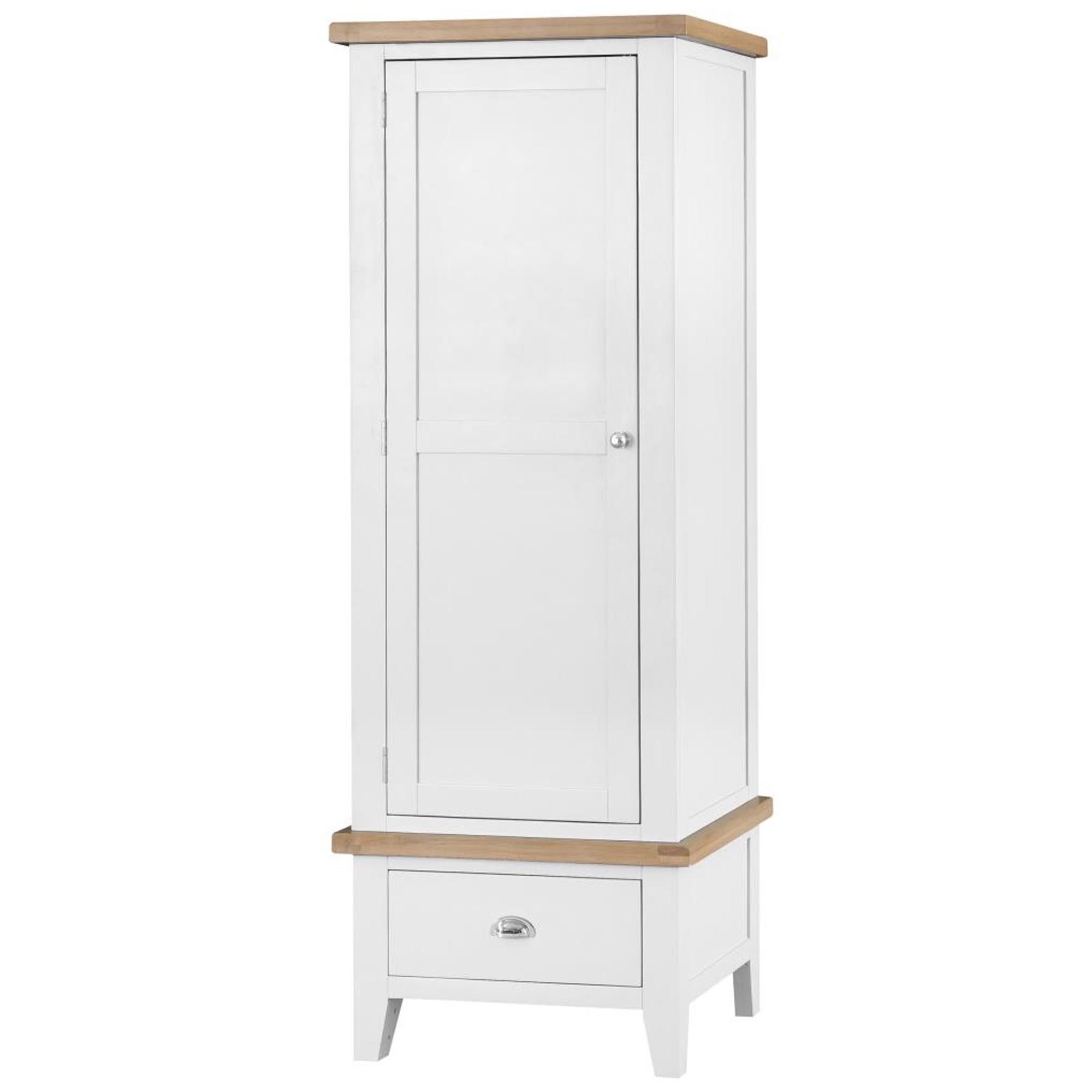 Trentino White Single Wardrobe | Bedroom Furniture | Homesdirect365 In Single White Wardrobes (Gallery 16 of 20)