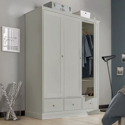 Triple Wardrobes – Bedroom Furniture – Home Origins Intended For Painted Triple Wardrobes (View 10 of 20)