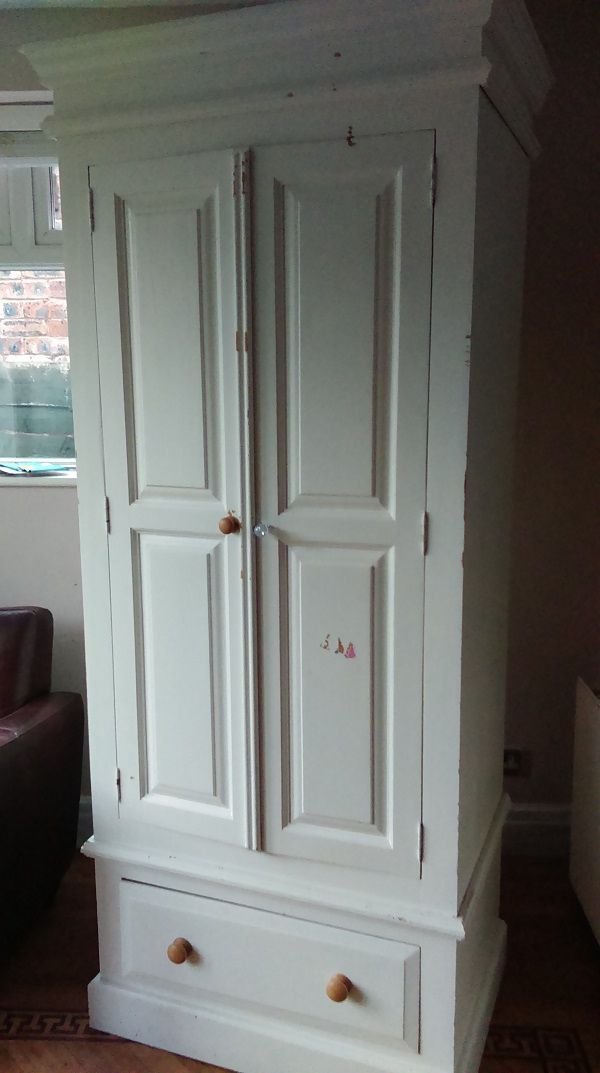 Updating A Pine Wardrobe – Tidylife Intended For Shabby Chic Pine Wardrobes (View 15 of 20)