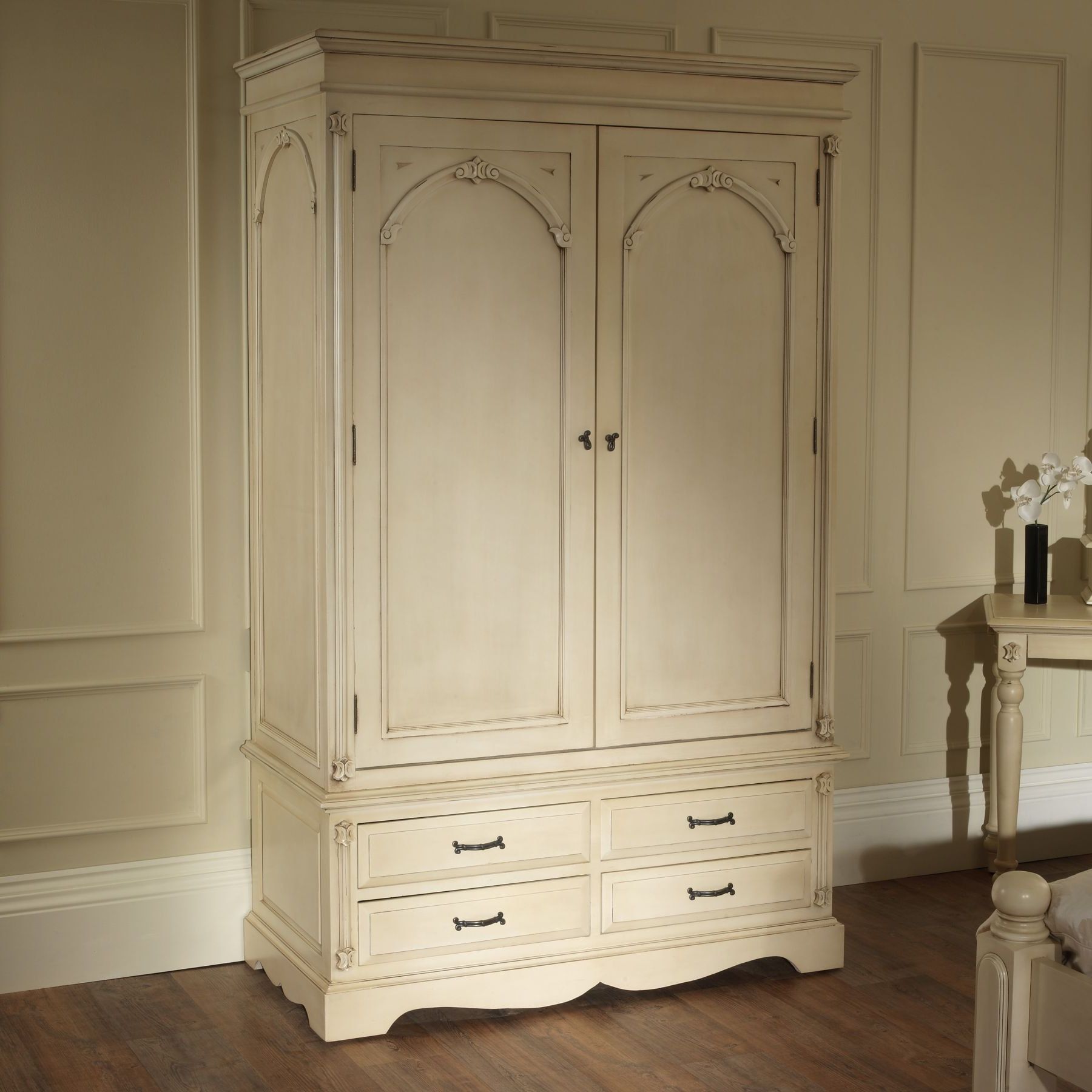 Victorian Antique French Wardrobe Works Well Alongside Our Shabby Chic  Furniture Intended For Victorian Style Wardrobes (View 3 of 20)