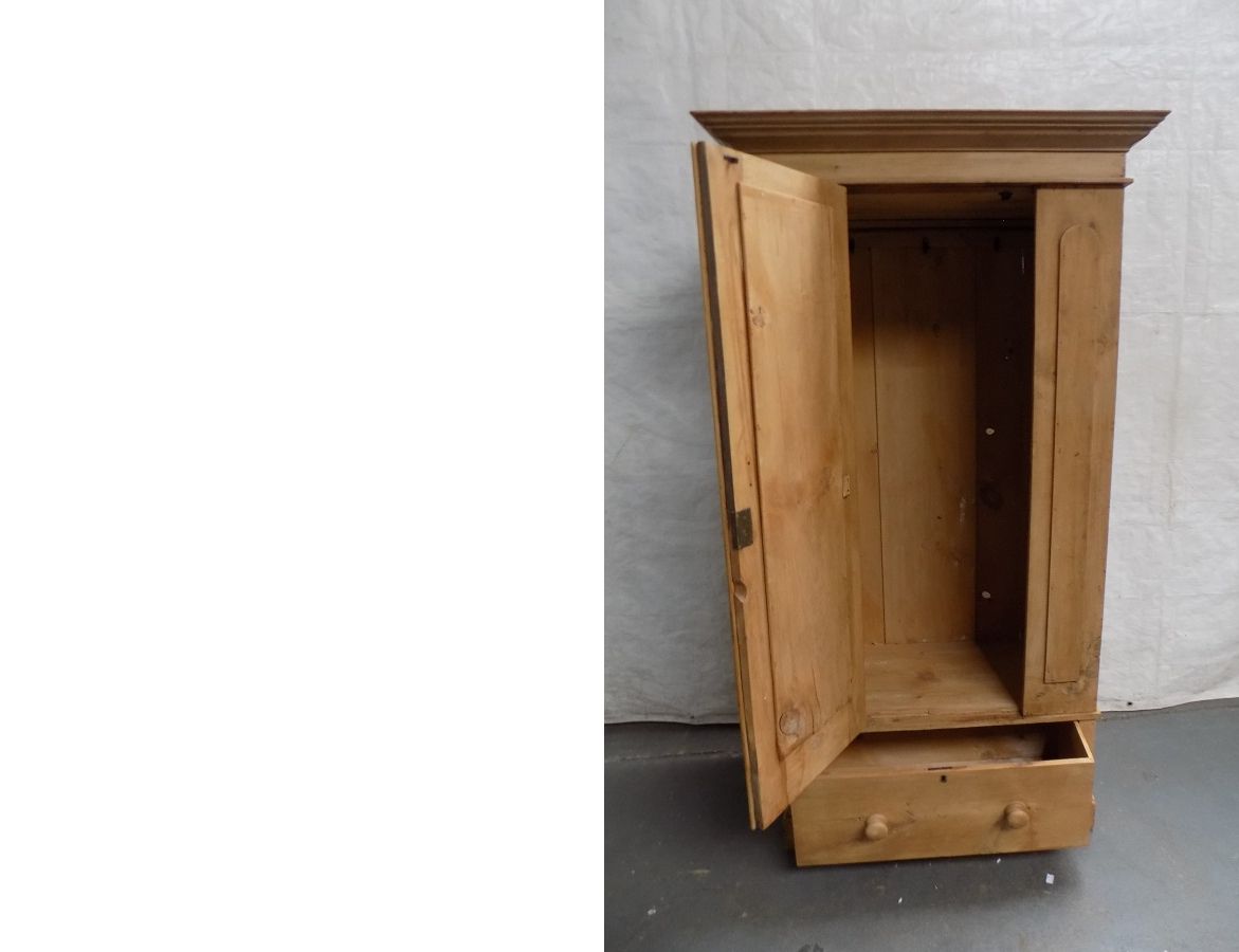 Victorian Pine Single Door Wardrobe – Wessex Beds With Regard To Single Door Pine Wardrobes (View 11 of 20)