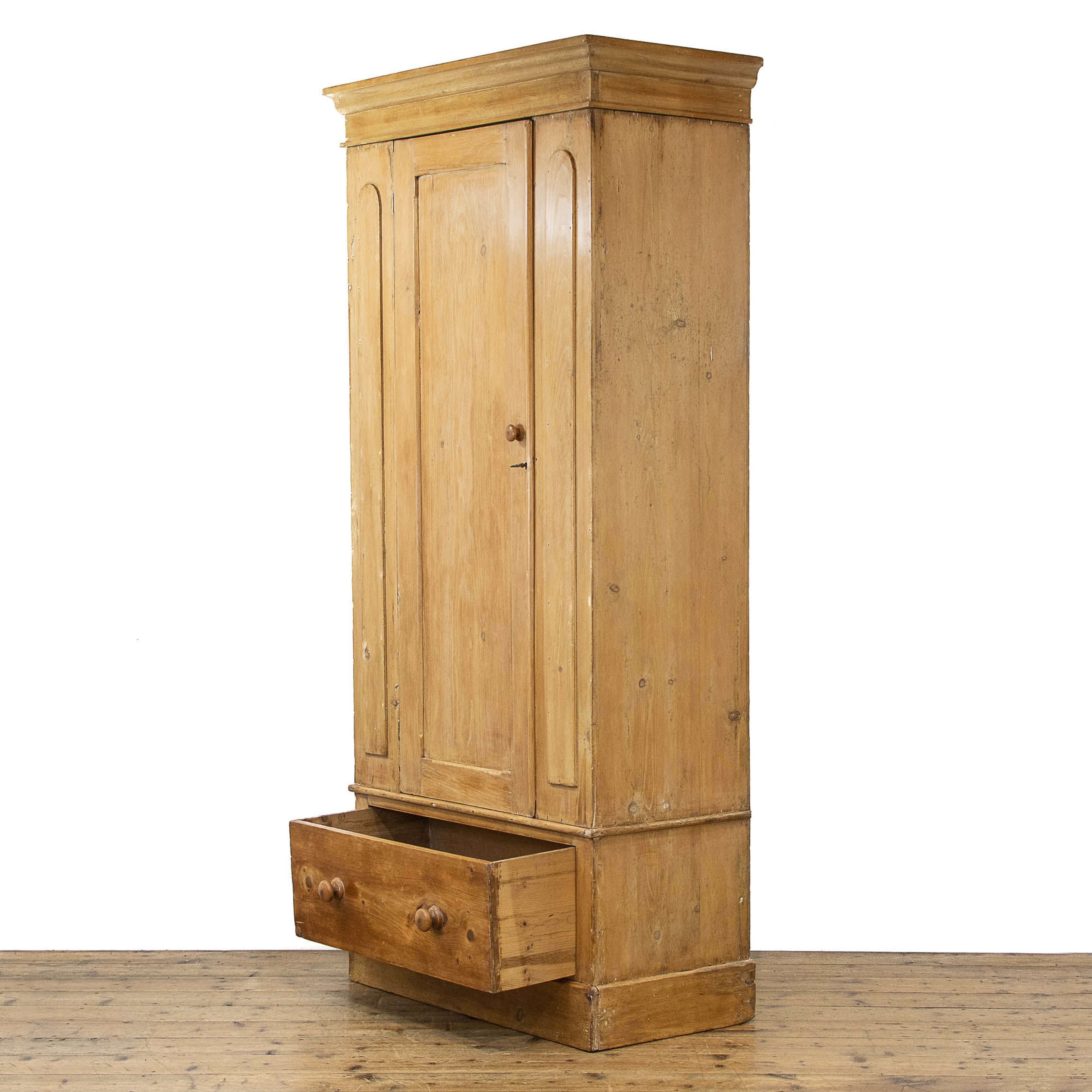 Victorian Stripped Pine Single Wardrobe In Antique Wardrobes & Armoires Inside Antique Single Wardrobes (View 8 of 20)