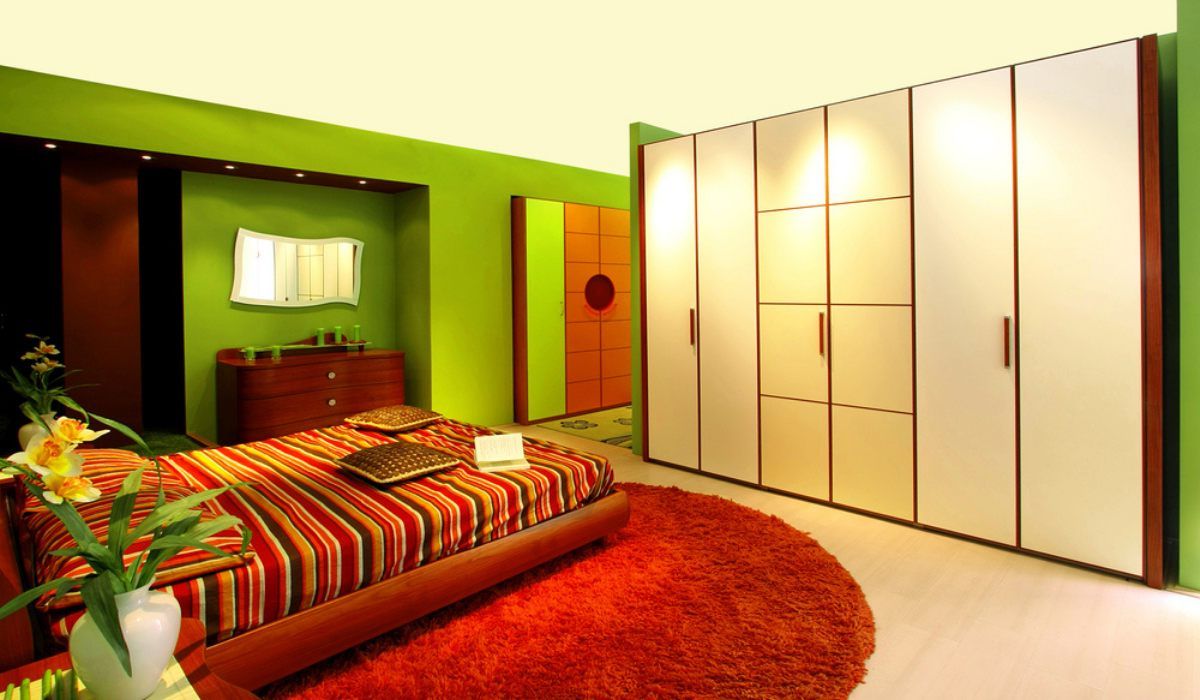 Wardrobe Colour Combinations: 18 Bedroom Cupboard Colour Combination Ideas Regarding Bed And Wardrobes Combination (Gallery 3 of 20)
