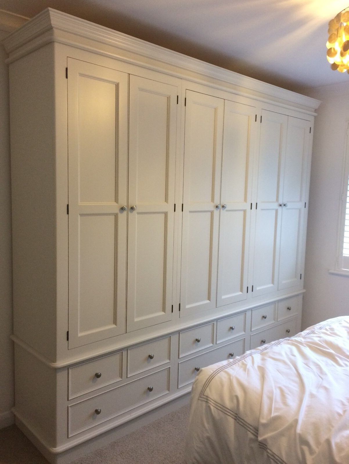 Wardrobe – Painted 6 Door 9 Drawer – Victorian With Plinth Style | Ebay Throughout 6 Door Wardrobes (View 9 of 20)