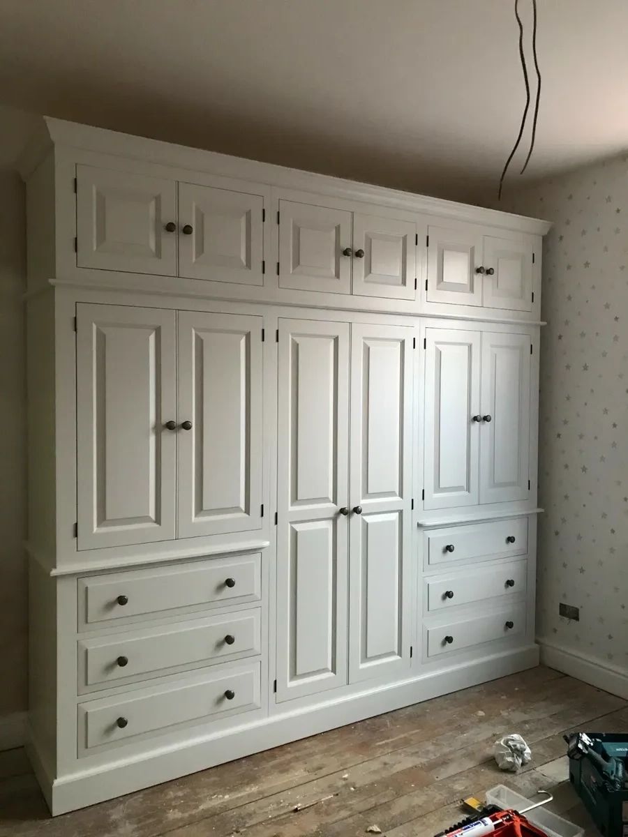 Wardrobe – Painted Combination R&f Style – 6 Door 6 Drawer – Top Boxes |  Ebay Inside Wardrobes Chest Of Drawers Combination (View 12 of 20)