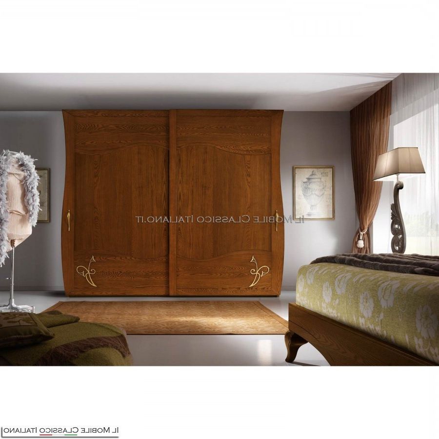 Wardrobe With 2 Sliding Doors – The Italian Classic Furniture Regarding Wardrobes With 2 Sliding Doors (Gallery 4 of 20)