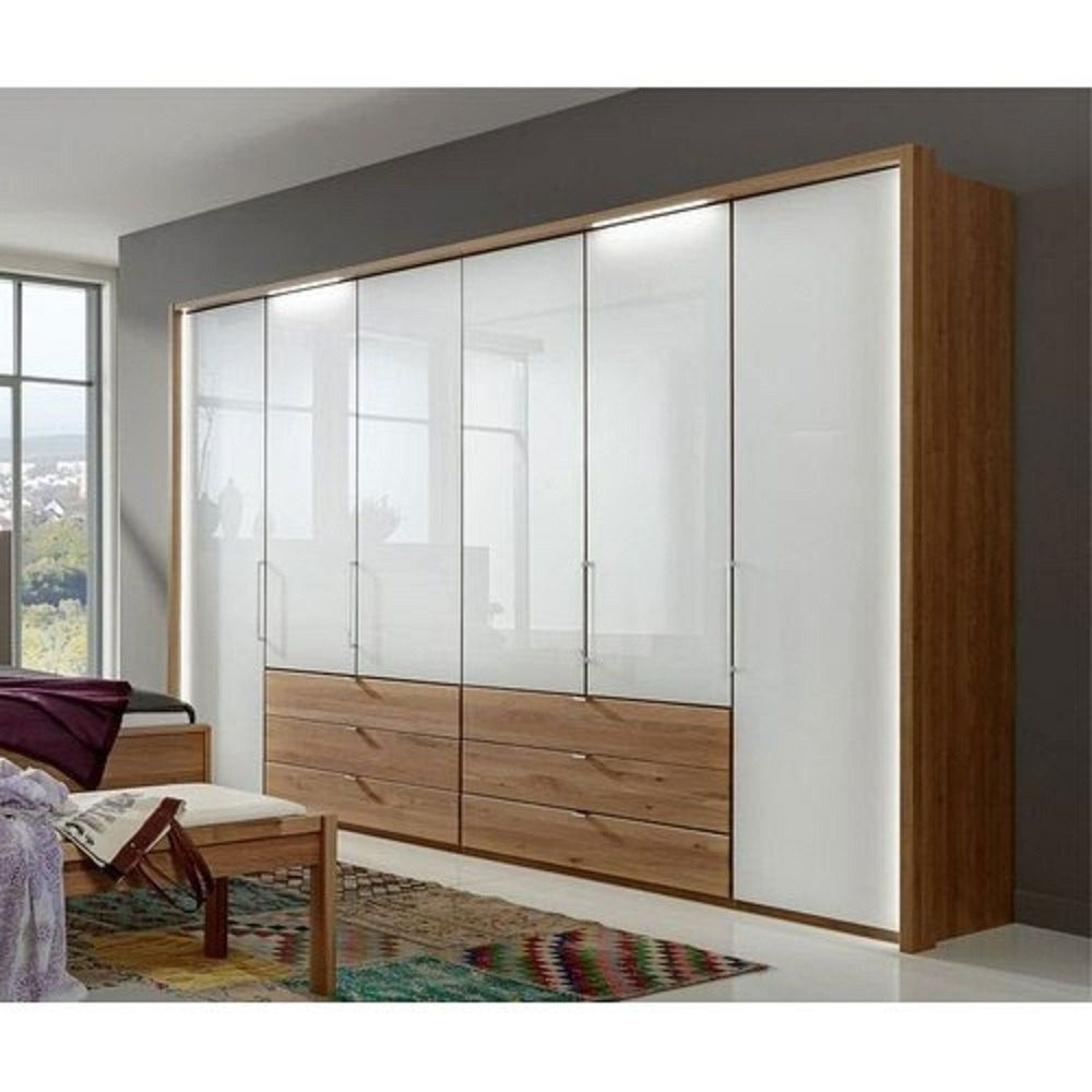 White And Brown Wooden Wardrobes, For Home Throughout White Wood Wardrobes (View 8 of 20)