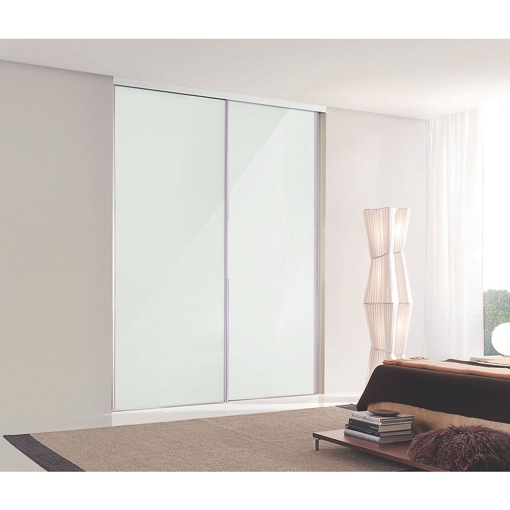 White Frame Arctic White Glass And Mirror 'classic' Sliding Door Kits (many  Sizes) – Sliding Wardrobe World In Arctic White Wardrobes (View 2 of 20)