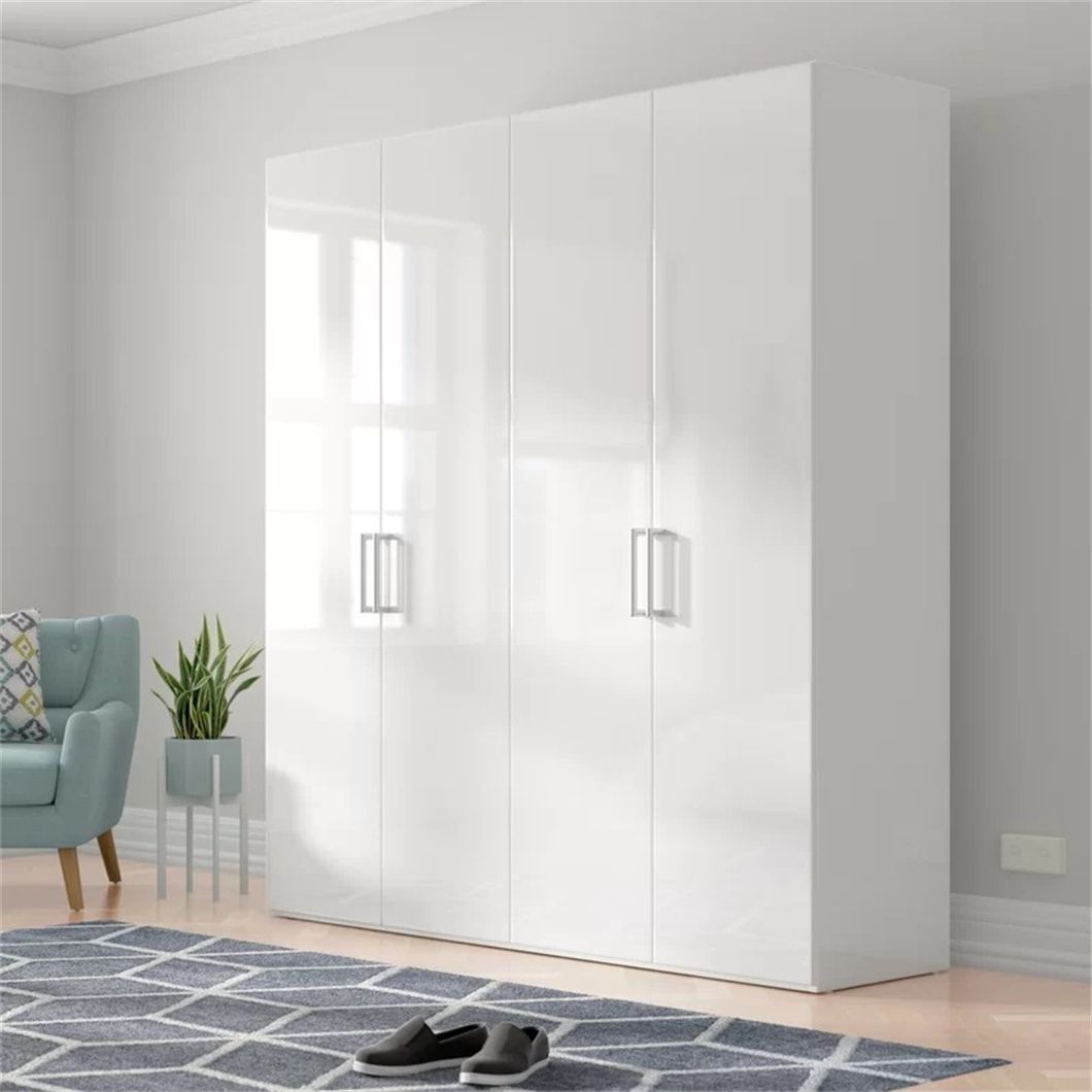 Wholesale White High Gloss Wooden Modern Bedroom Wardrobe Closet  (hf Wf05144) – China Wardrobe Closet, Wardrobe | Made In China Throughout White High Gloss Wardrobes (View 4 of 20)