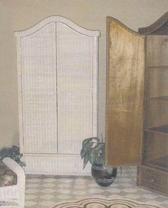 Wicker Armoire | Double Door Wardrobe | Wicker Wardrobe – With White Wicker Wardrobes (Gallery 8 of 20)
