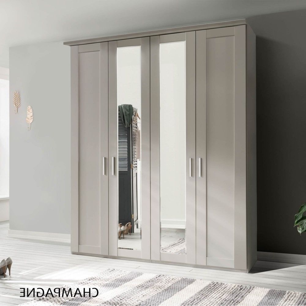 Wiemann Cambridge 5 Door 250cm Wardrobe With 3 Mirrored Doors Regarding 5 Door Mirrored Wardrobes (View 8 of 20)