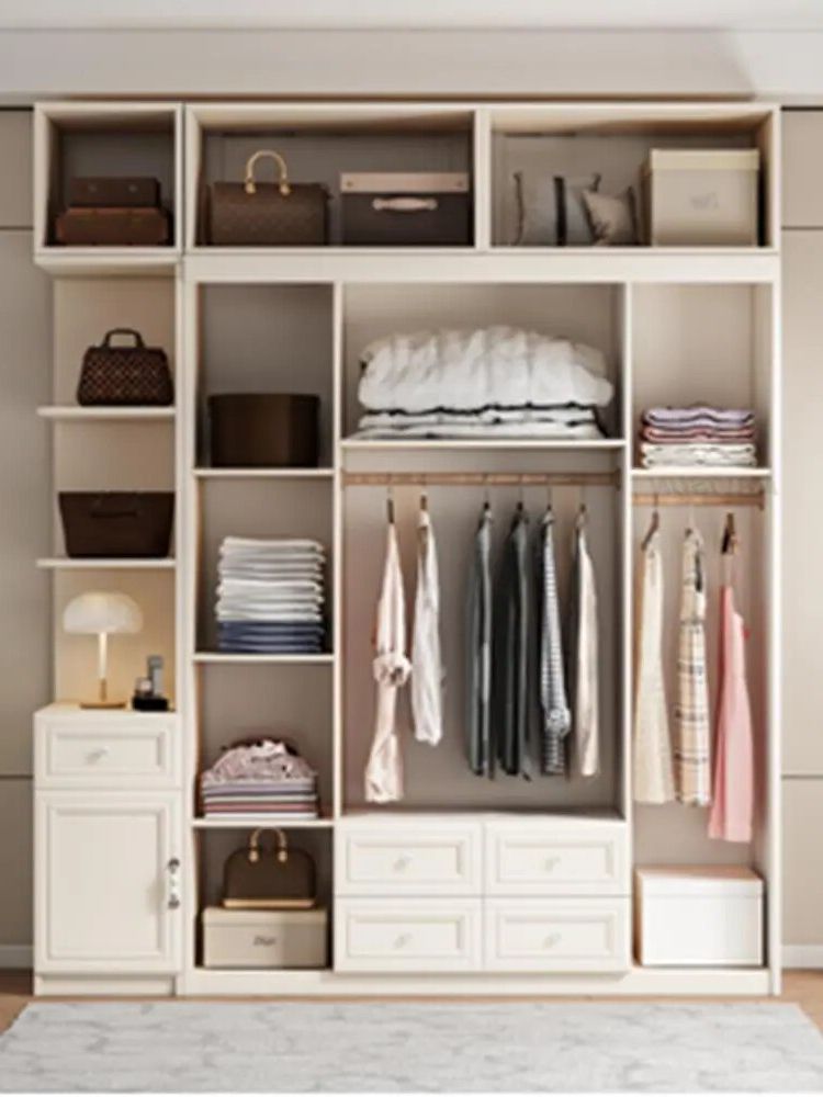Wood Wardrobe Clothes Organizer Closet | Wardrobe Closet Bedroom Clothes –  White – Aliexpress With Regard To Garment Cabinet Wardrobes (Gallery 2 of 20)