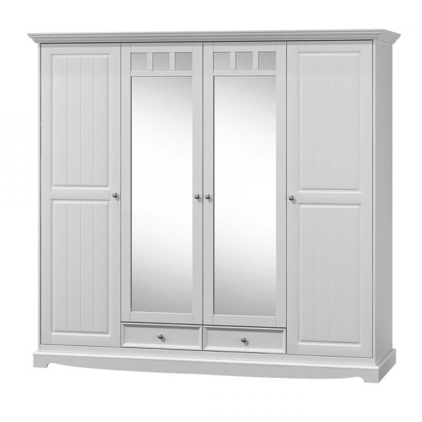 Wooden Wardrobe 4 Doors With Mirrors Ktbel – Vaikovaikams (View 8 of 20)
