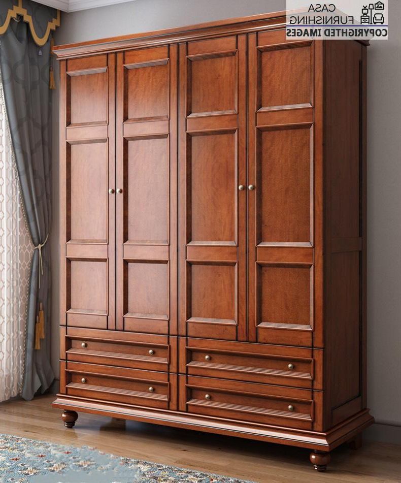 Wooden Wardrobe | Cupboard For Clothes | Sheesham Wood | Casa Furnishing Pertaining To Wooden Wardrobes (View 11 of 20)