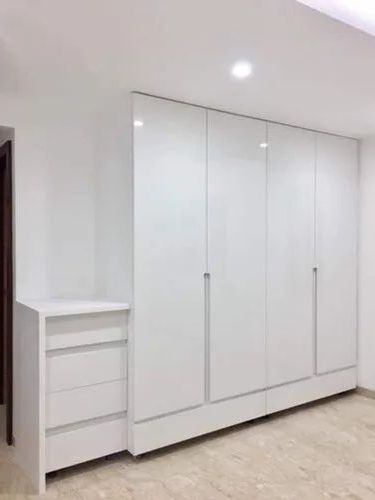 Wooden White High Gloss Wardrobe, For Bedroom In Tall White Gloss Wardrobes (View 9 of 20)