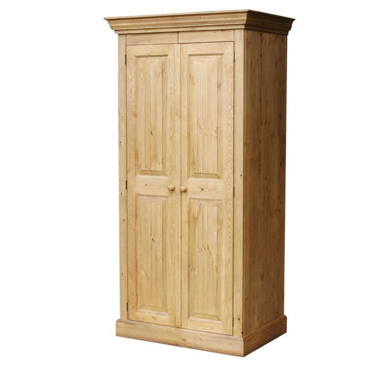 Woodies Pine Full Hanging Double Wardrobe – Old Creamery Furniture With Regard To Single Door Pine Wardrobes (View 18 of 20)