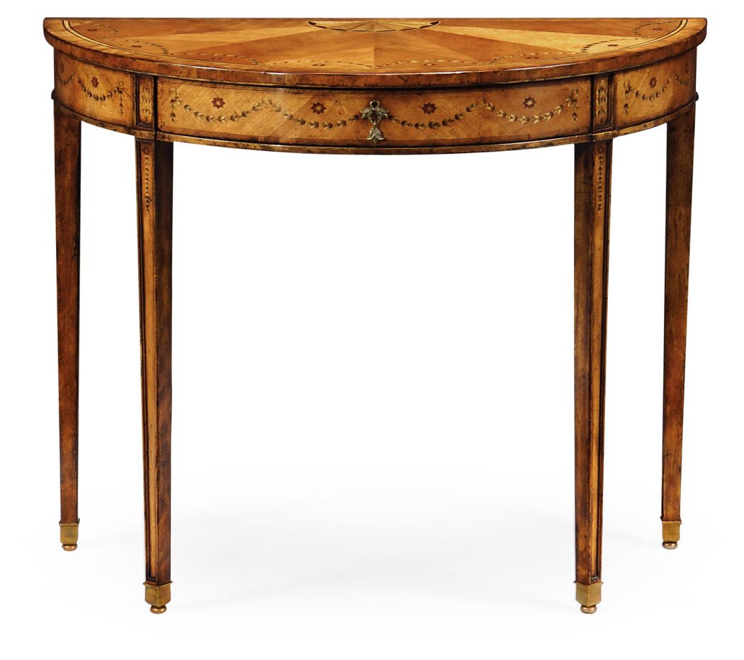 492758 Sam Jonathan Charles Sheraton Satinwood Console Intended For Versailles Console Cabinets (Gallery 16 of 20)